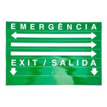Placa De Sinalizaçao Emergencia Saida Led Bateria Recarregavel Lampada Luz Iluminaçao Empresa Casa