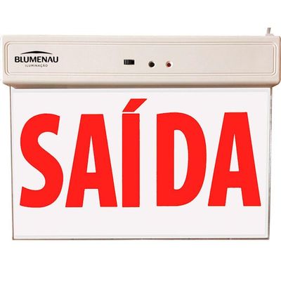 Placa De Saída De Emergência Blumenau 1w Bivolt