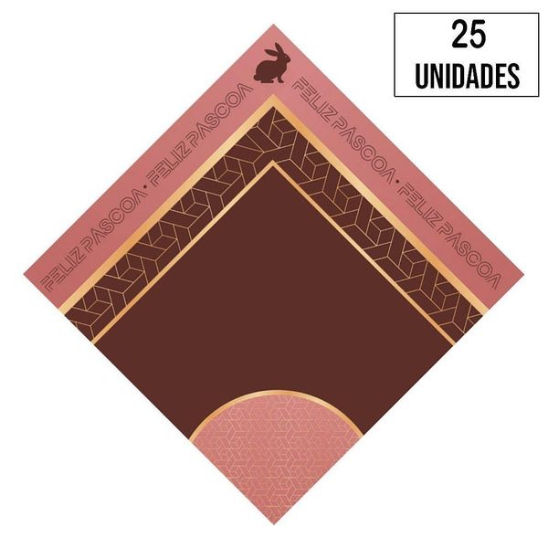 Embalagem Para Ovo Coelho Clássico Rose 500g A 750g - 25 Un