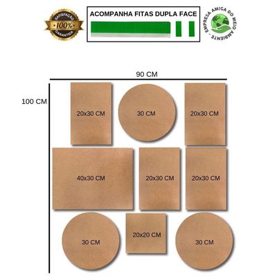 Kit Placas Decorativas Bebidas Frases Mdf - 9 Placas