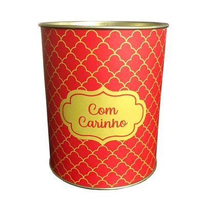 Lata Para Presente Vermelha Elegance