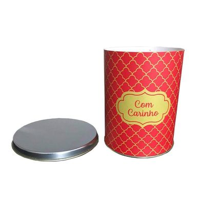 Lata Para Presente Vermelha Elegance
