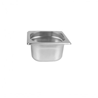 Kit 6 Cubas Gastronomica Inox 1/6x100mm Com Tampa Brasinox