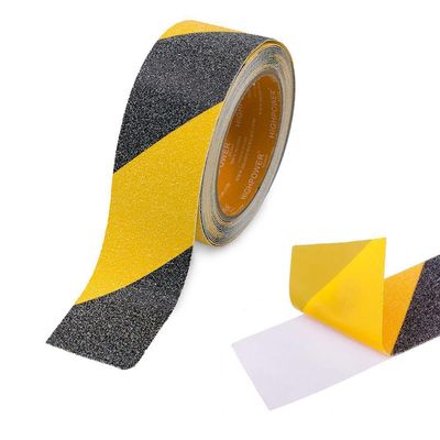 Fita Antiderrapante Autoadesiva Segurança Lixa Escada 5 Mts 50mm Amarelo E Preto