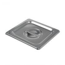 Kit 3 Cubas Gastronomica Inox 1/6x100mm Com Tampa Brasinox