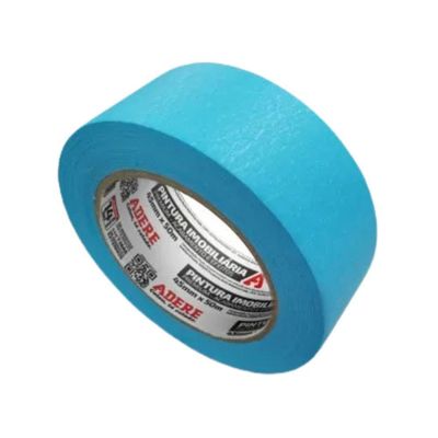 Fita Crepe Imobiliária Azul Neon 45 X 50 Mt - Adere