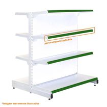 Kit - 10 Porta Etiqueta Simples 90 Cm Verde Com Acrílico New Plus/plus - Sa Gôndolas
