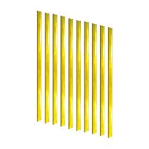 Kit - 10 Porta Etiqueta Simples 90 Cm Amarelo Com Acrílico New Plus/plus - Sa Gôndolas