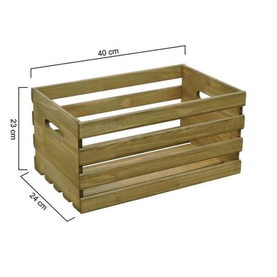 Caixa Hortifruti Malta 40x24x23cm -madeira