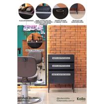 Bancada Para Barbearia T1 Preto Tx - Kolla Mobilia