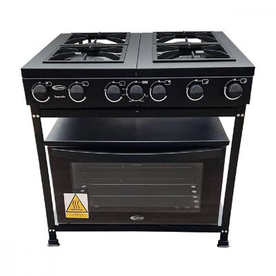 Fogão Com Forno Semi-industrial 4 Bocas 107l Clarice Preto Fosco