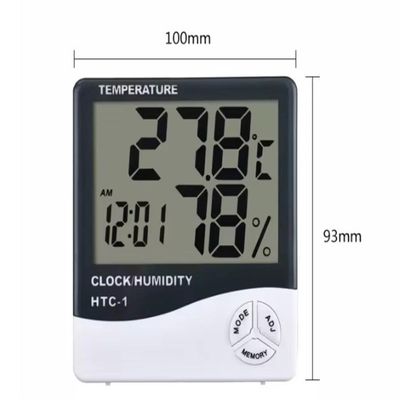 Termometro Digital Relogio Medidor Temperatura Umidade Termo Higrometro Despertador