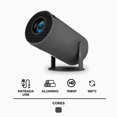 Projetor Hy300 Pro 4k Wi-fi, Bluetooth, Streaming Integrado, Portátil, Imagem 130” Full Hd/4k