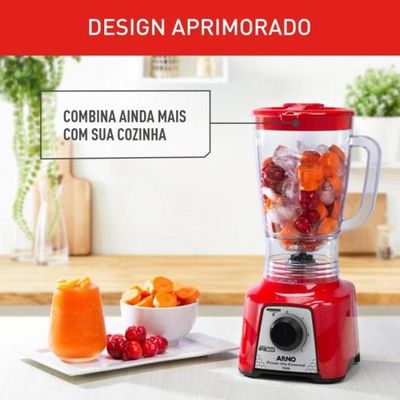 Liquidificador Arno Power Mix Essential 700W Vermelho 110V