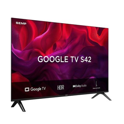 TV Semp 43 Polegadas 43S42 Smart HD Google TV Preto Bivolt