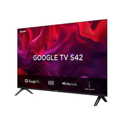 TV Semp 43 Polegadas 43S42 Smart HD Google TV Preto Bivolt