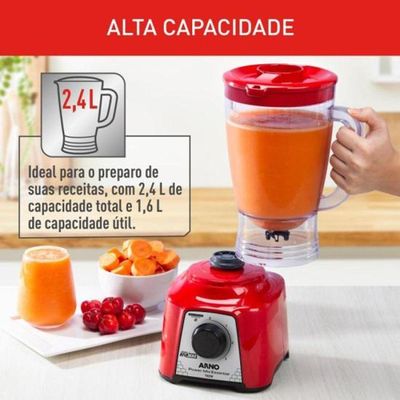 Liquidificador Arno Power Mix Essential 700W Vermelho 220V