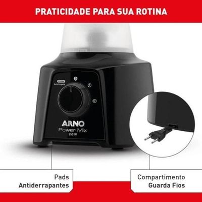 Liquidificador Arno Power Mix 550W Preto 220V