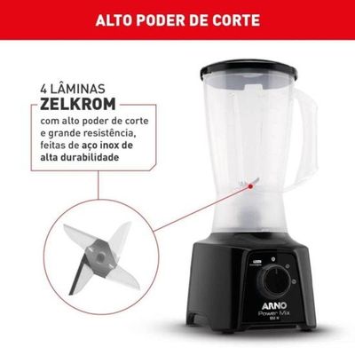 Liquidificador Arno Power Mix 550W Preto 220V