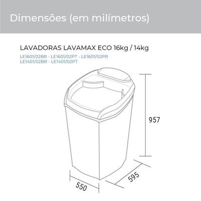 Tanquinho Lavamax Eco 14 Kg Preta Suggar 220V