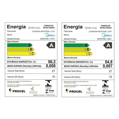 Micro-ondas 27L Branco Mastercook Midea MHP27B2 220V