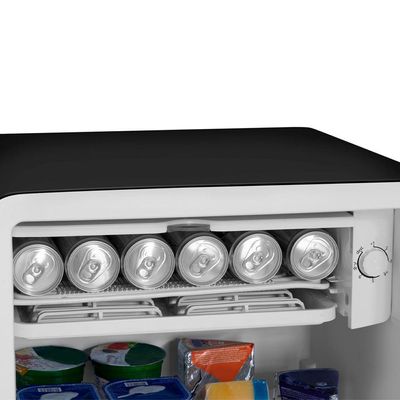 Frigobar Retrô Preto 93L Inverter Bivolt Midea MDRD142RTD303 Bivolt