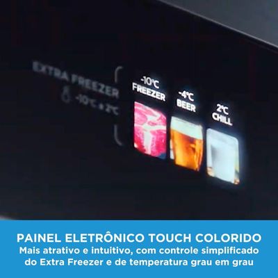Geladeira Frost Free Duplex 491L Inverter Preta Midea MD-RT650EVKDX3 Bivolt