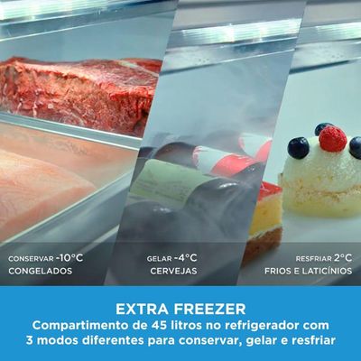 Geladeira Frost Free Duplex 491L Inverter Preta Midea MD-RT650EVKDX3 Bivolt