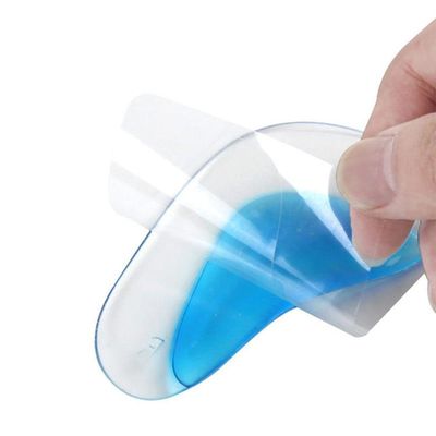 Par Palmilha Gel Arco Plantar Ortopedica Pe Chato Silicone Adesivo Medio