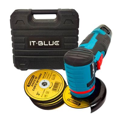 Kit Lixadeira Esmerilhadeira Angular 2 Bateria 12v+20 Discos
