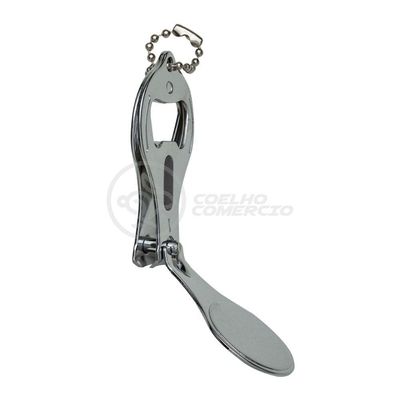 Cortador Unha Com Lixa Aço Inox Abridor Garrafa Redondo