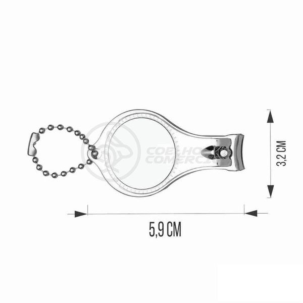 Cortador Unha Com Lixa Aço Inox Abridor Garrafa Redondo