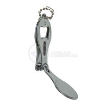 Cortador Unha Com Lixa Aço Inox Abridor Garrafa Redondo