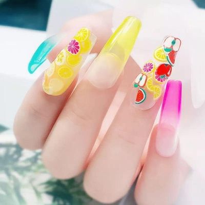 Adesivos De Unhas Frutas Saquinho Sortido Decoração Beleza