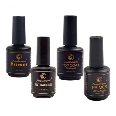 Topcoat Primer Kit Pretinho Do Poder P Unhas De Gel Fibra