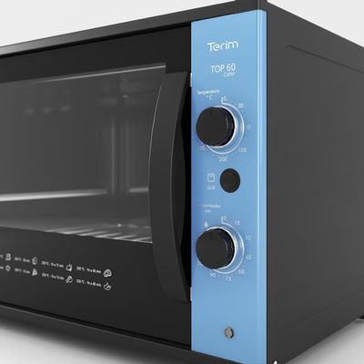 Forno Terim Elétrico Bancada Top 60 Collor 60l Azul 220V