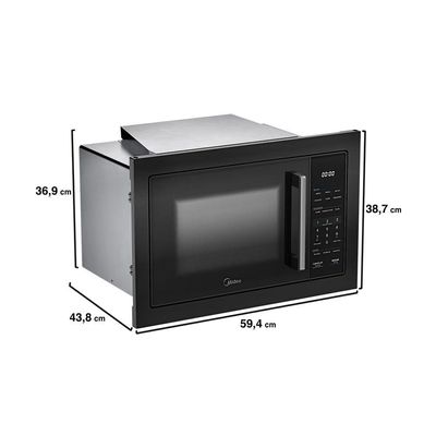 Micro-ondas de Embutir 35L Preto Midea MGB35M2 - 220V