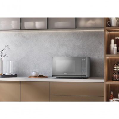 Micro-ondas 35L Prata Porta Espelhada Mastercook Midea MHP35S2 220V