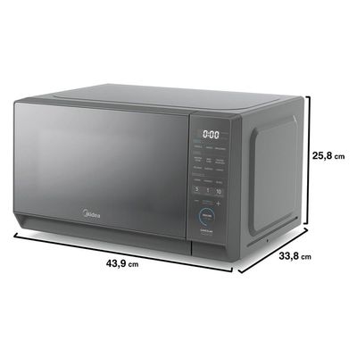 Micro-Ondas 20L Prata Porta Espelhada MasterCook Midea MHP20S1 - 110V