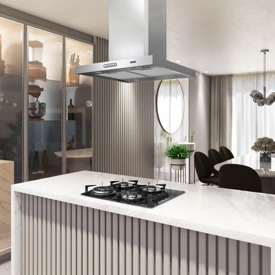 Coifa Ilha 60cm Retangular Terim Inox 110V