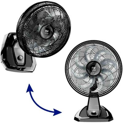 Vent 50cm Wap Flow Turbo 2 Em 1 - Fw009218 Preto-cinza 110 Volts