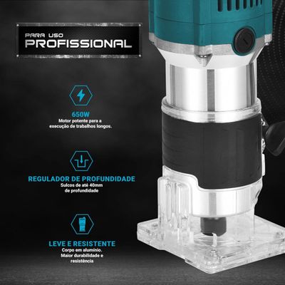 Tupia Profissional Philco PTU01 33000rpm + Jogo de Fresa 127V