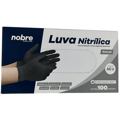 Luvas Nitrílica Procedimento Profissional S/ Pó 100 U Media