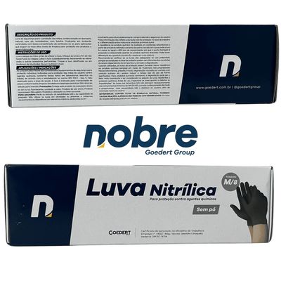 Luvas Nitrílica Procedimento Profissional S/ Pó 100 U Media