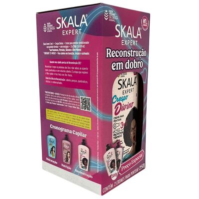 Kit 4 Creme Pentear Skala Crespo Divino Vegano 250g
