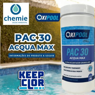 Pac30 Aqua Ultra Decantador Clarificante Oxipool Keep 01 kg