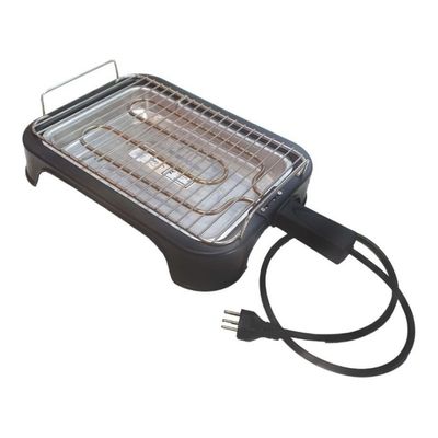 Churrasqueira Elétrica 110v Preta Bandeja De Aluminio Alfa Preto