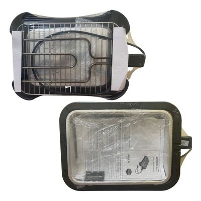 Churrasqueira Elétrica 110v Preta Bandeja De Aluminio Alfa Preto