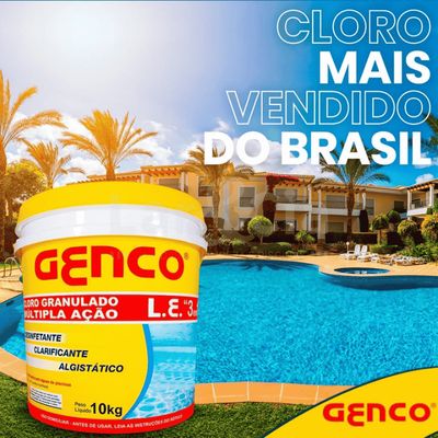 Cloro Multiação Granulado Dicloro 10 kg + Ph Certo 02 kg Genco