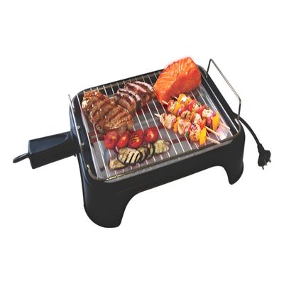 Churrasqueira Elétrica 110v Preta Bandeja De Aluminio Alfa Preto